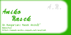 aniko masek business card